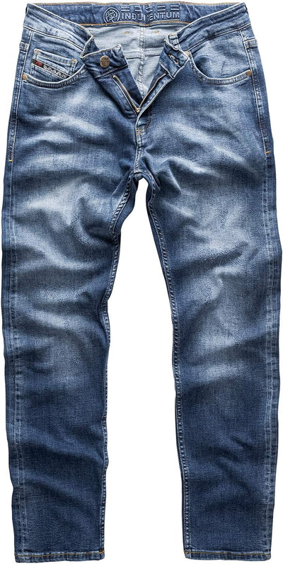 Indumentum Jeans Herren Slim Fit Hose Stretch 29W / 30L Blau - Is-300, 29W / 30L Blau - Is-300