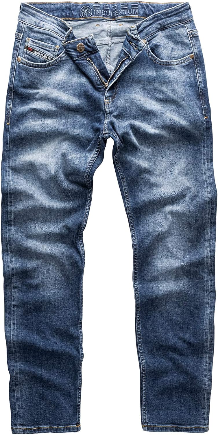 Indumentum Jeans Herren Slim Fit Hose Stretch 29W / 30L Blau - Is-300, 29W / 30L Blau - Is-300