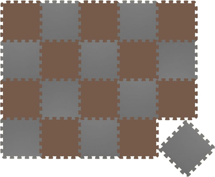 LittleTom 18 Teile Spielmatte Baby ab Null - 30x30 Schaumstoff Puzzlematte Kinder Isomatte Baby Spie