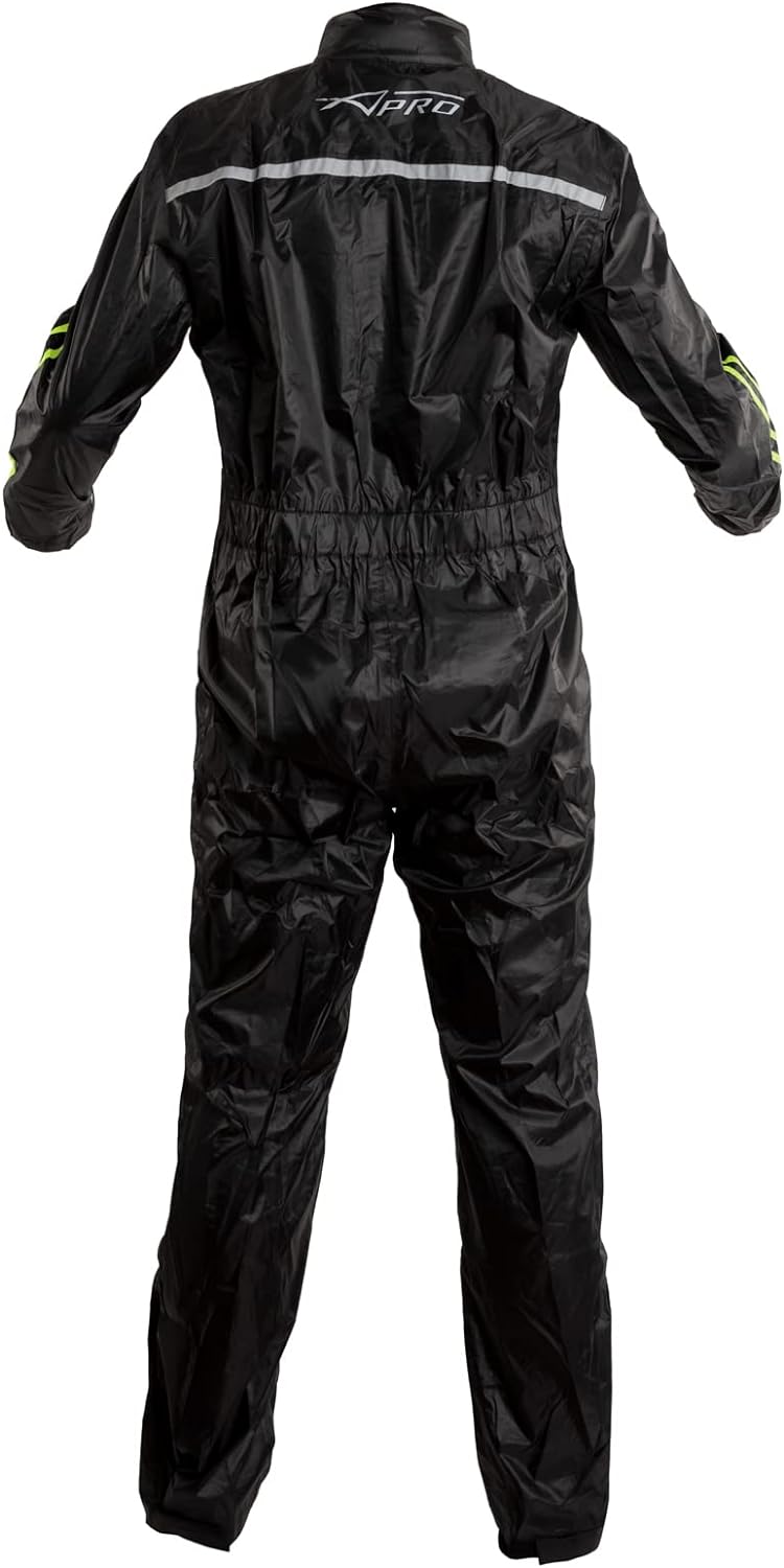 A-Pro Regenjacke Motorrad Regenkombi Regenanzug Regenhose Wasserdicht Fluo XS XS Fluo, XS Fluo