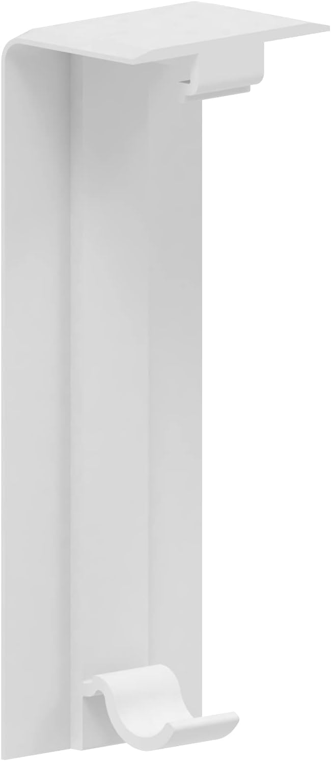Habengut 6 m Sockelleiste aus PVC, mit integriertem Kabelkanal, Weiss, 80 mm (4 Stück á 1,5 Meter) &