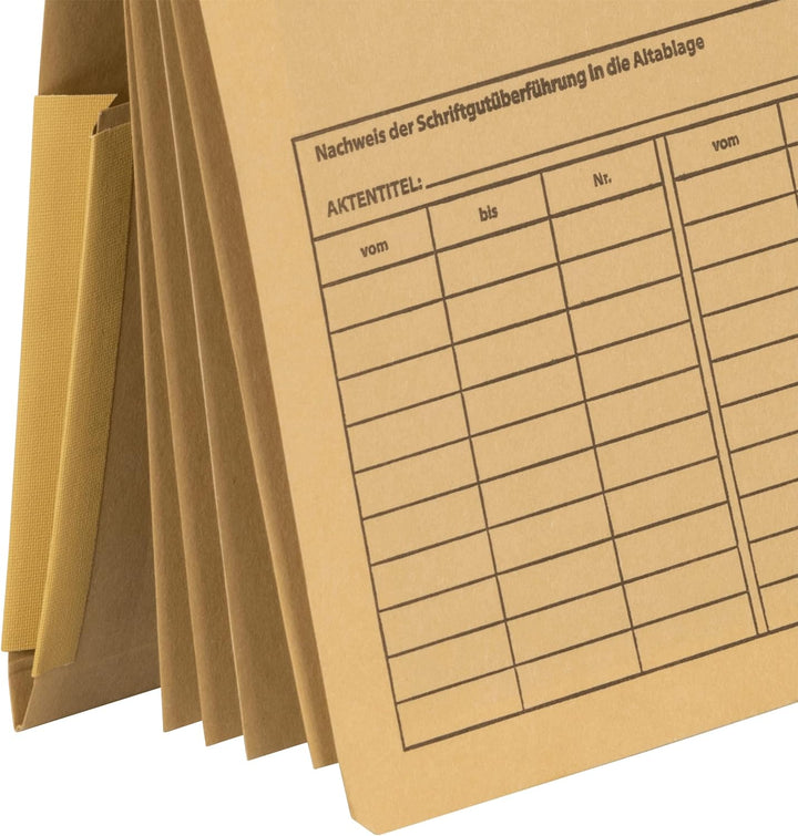 Elba Kredit- Personalhefter A4, aus Karton, 4 Kfm. Heftungen, braun, 10 Stück.