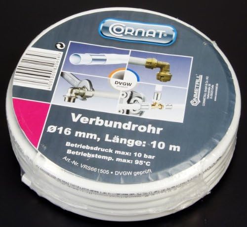 Mehrschichtverbundrohr DVGW / KIWA, 10m, 16x2 mm Ø 16 mm, Ø 16 mm