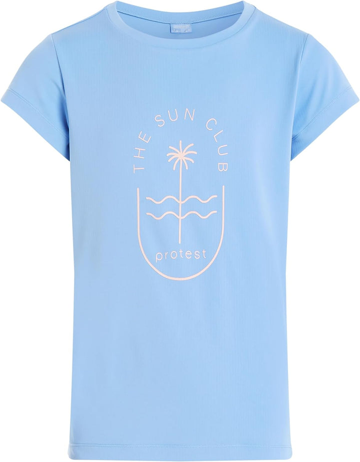 PROTEST Girls Rashguard Short Sleeve PRTJOY JR UPF 50 Protection Havasublue 176, Havasublue 176