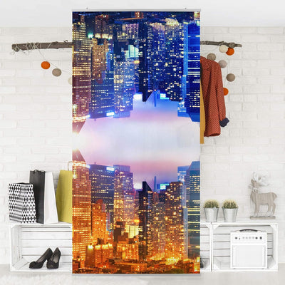 Bilderwelten Raumteiler New York City Lights Spiegelung 250x120cm ohne Halterung 250 x 120cm ohne Ha