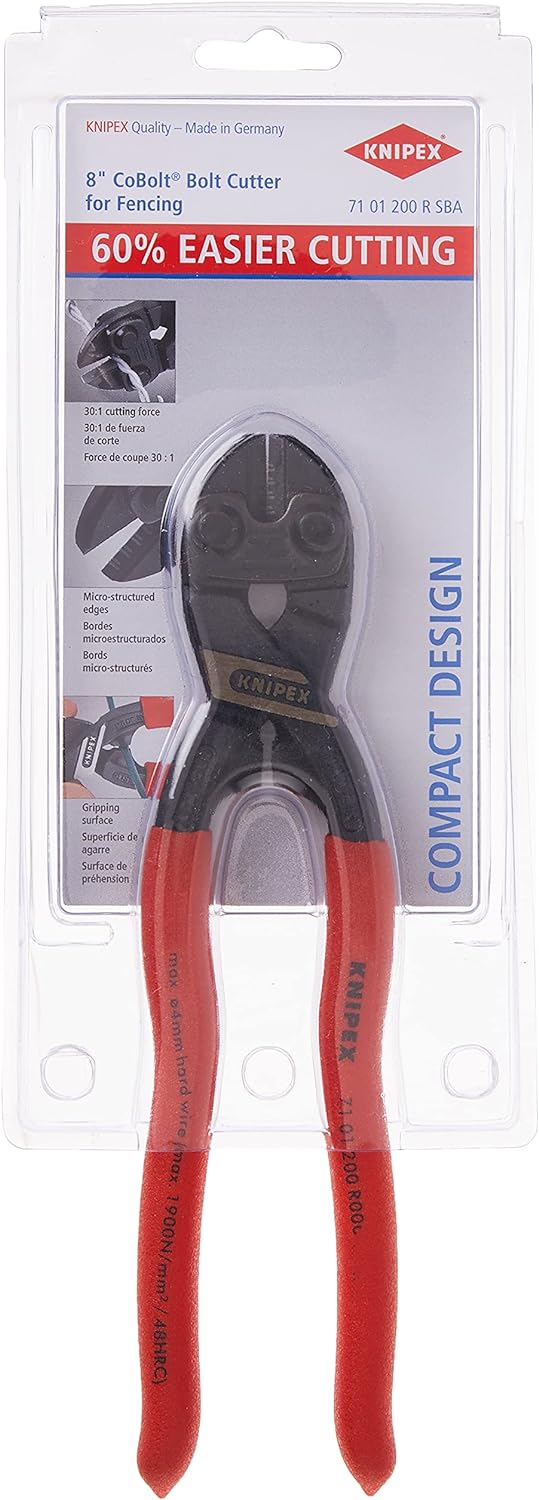 Knipex 71 01 200 R SBA High Leverage CoBolt Cutters, Zaunschneider