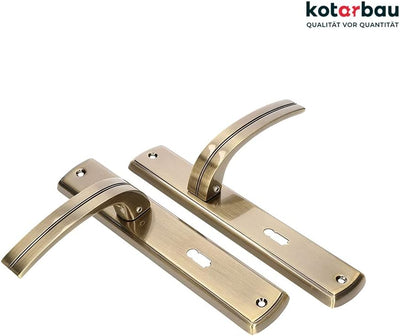 KOTARBAU® Türdrückerset 72 mm Langschild Patina Universal Modern 72 BB, 72 BB