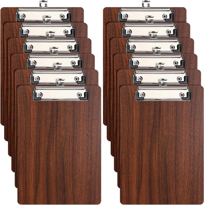 Klemmbrett A5 Holz,12 Stück Klemmbrett Holz A5 mit Metalklemme,Schreibbrett Schreibplatte Klemmbrett