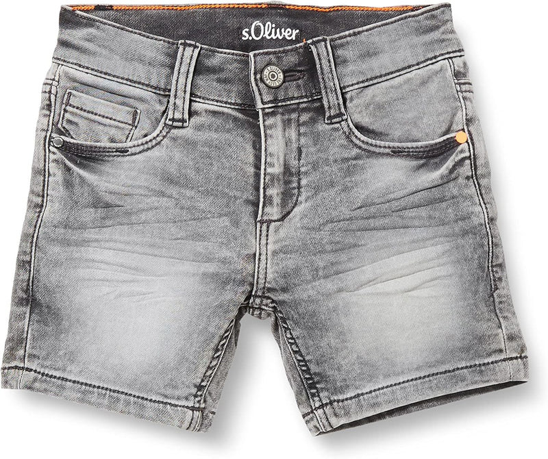 s.Oliver Jungen Jeans-Short, Brad Slim Fit 128 Grey/Black, 128 Grey/Black