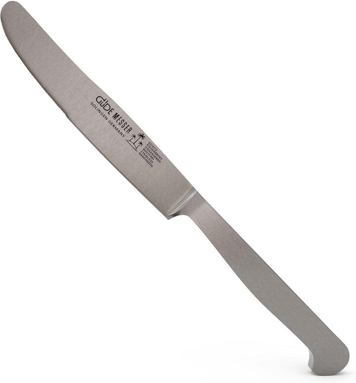 GÜDE Solingen - Tafelmesser geschmiedet, 12 cm, Ganzstahl, KAPPA, Handmade Germany, Silber