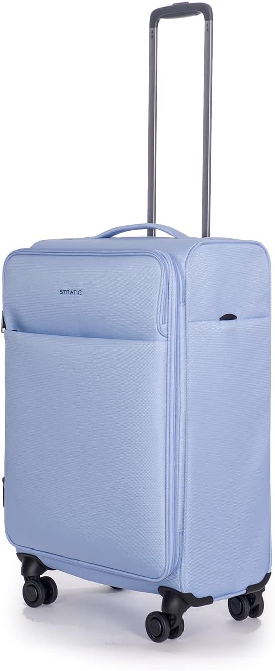 Stratic Light + Koffer Weichschale Reisekoffer Trolley Rollkoffer mittelgross, TSA Kofferschloss, 4