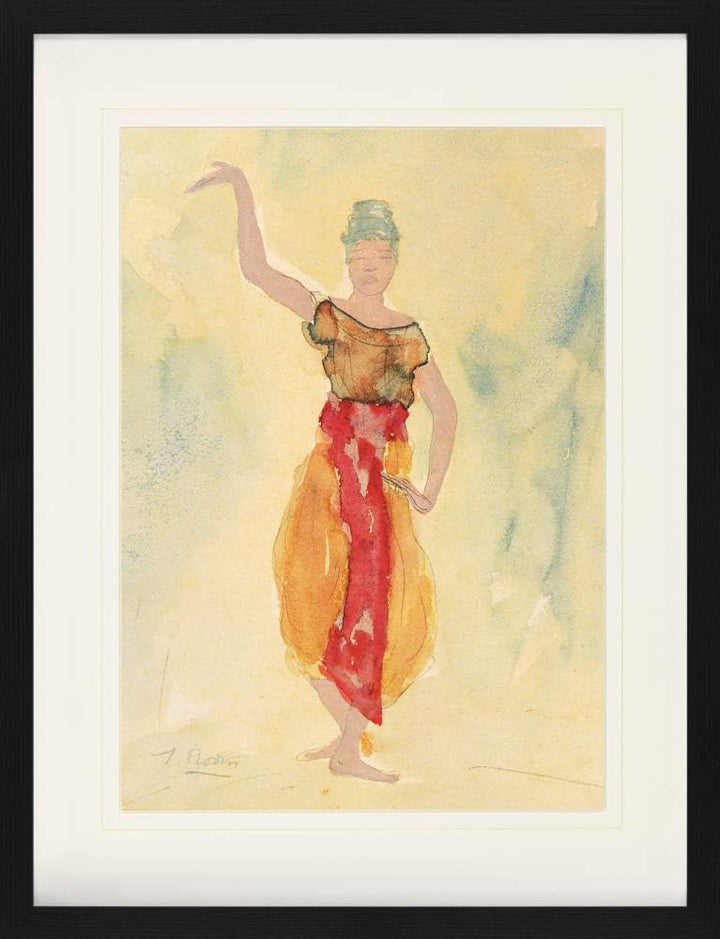 1art1 Auguste Rodin Poster Tänzerin Aus Kambodscha, 1906 Gerahmtes Bild Mit Edlem Passepartout | Wan