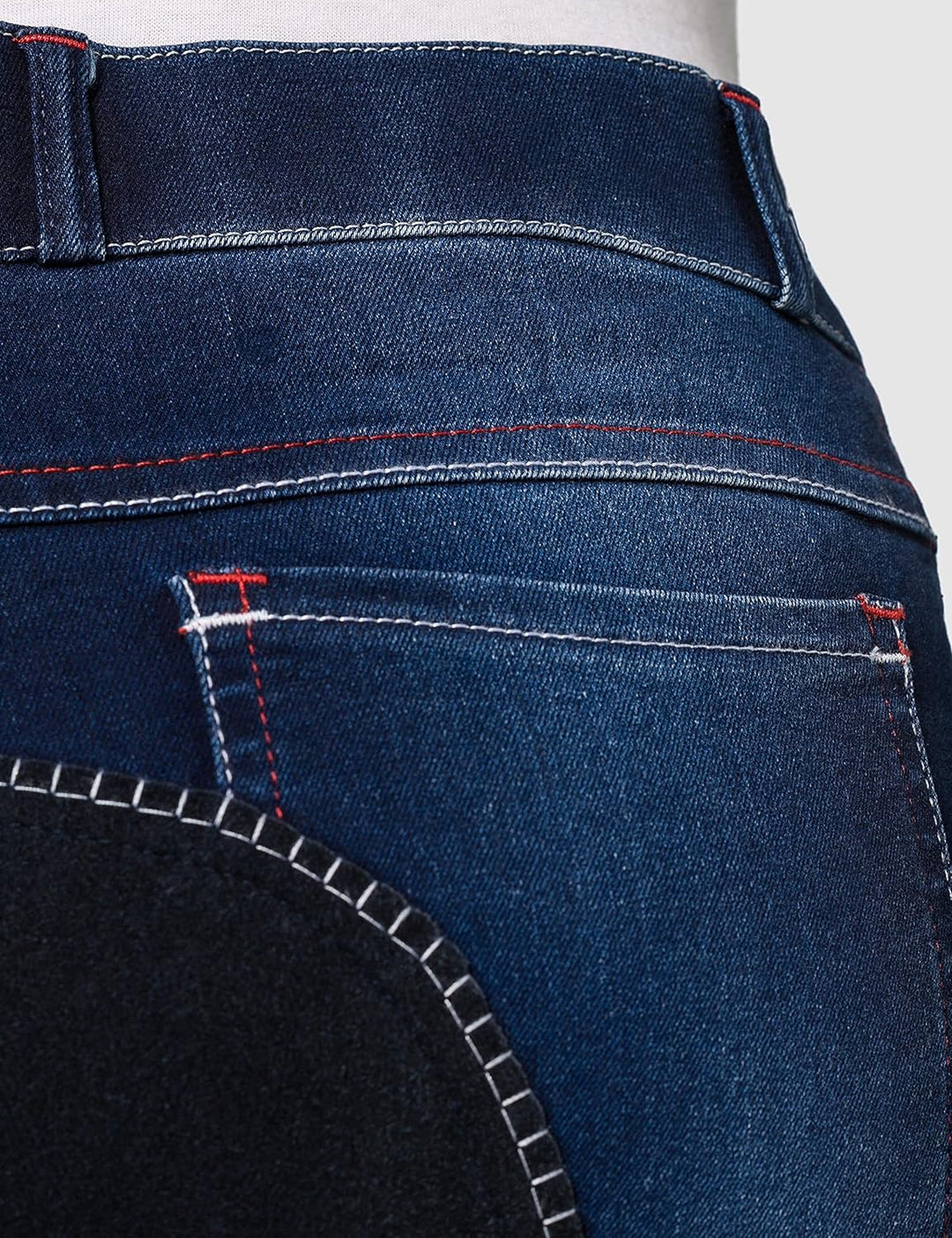 HKM Herren Reithose Summer Denim mit 3/4 Alos Besatz 36 Jeansblau/Dunkelblau, 36 Jeansblau/Dunkelbla