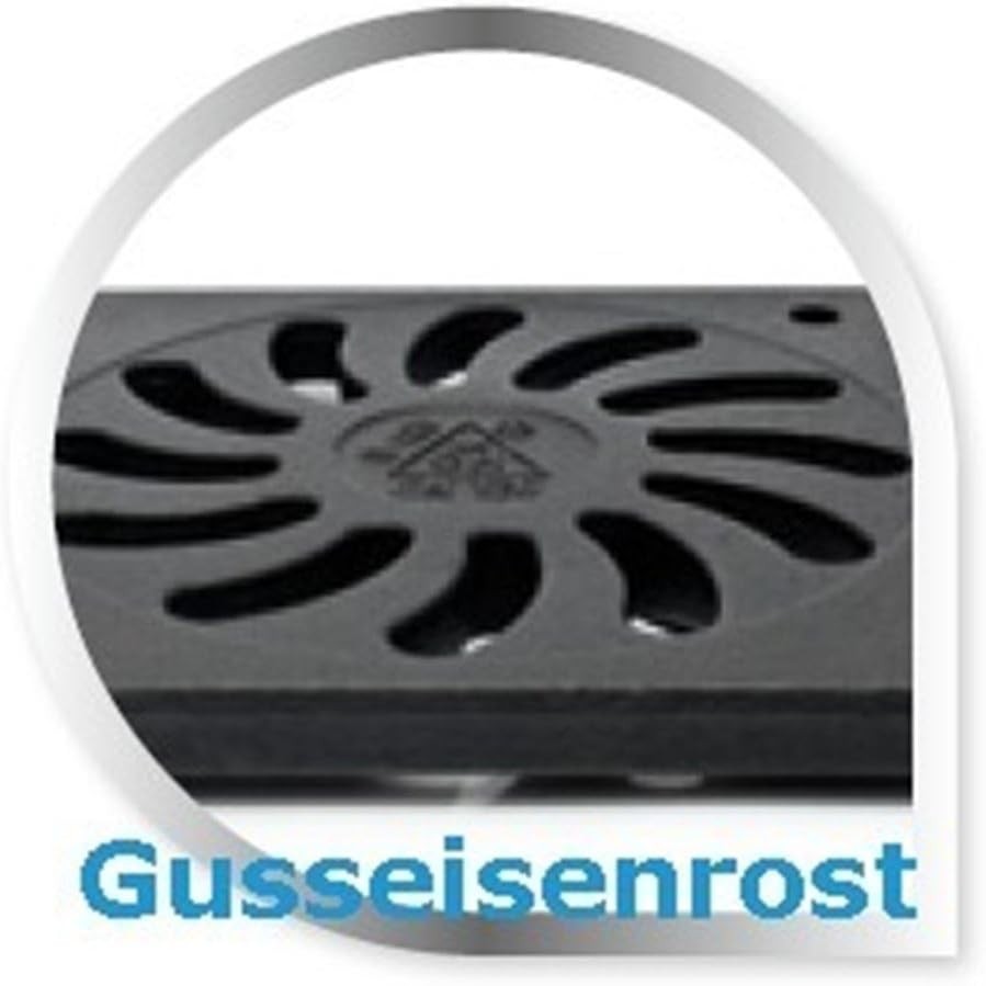 MCH Hofablauf Garagenablauf Gusseisenrost befahrbar Belastung bis 12500 kg 245x245 mm 329 S