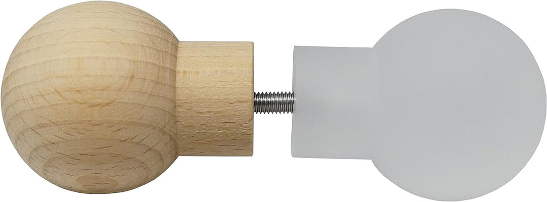 eliga Türknauf-Set für Sauna aussen Acryl, innen Holz