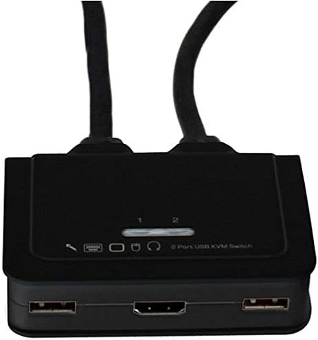 StarTech.com 2 Port USB HDMI KVM Switch mit Audio und Fernschalter - Desktop Umschalter USB Powered