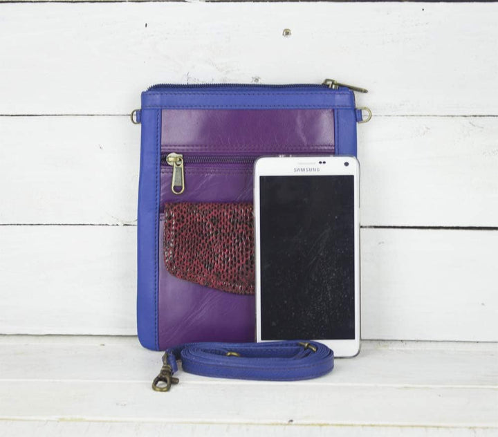 Sunsa Damen Leder Umhängetasche. Kleine Schultertasche auch als Trachtentasche oder Partytasche. Min