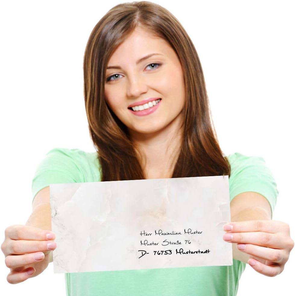 Briefpapier Sets Marmor & Struktur, MARMOR NATUR 100 Blatt Briefpapier + 100 passende Briefumschläge