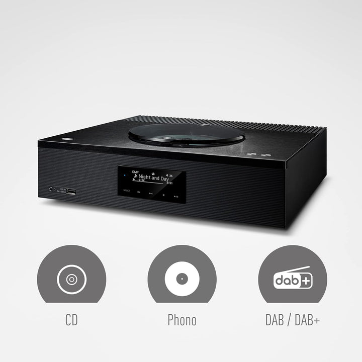 Technics Premium CD-Netzwerk-Receiver (Bluetooth, CD-Player, Streaming, Radio, USB) Schwarz, SA-C100