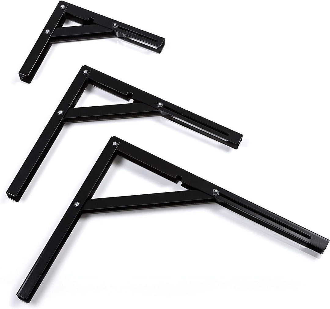 2 Stück SO-TECH® Klappkonsole Profi-Nr.1 L200 Länge: 200 mm/Höhe 160 mm schwarz Tragkraft 120 kg (pr