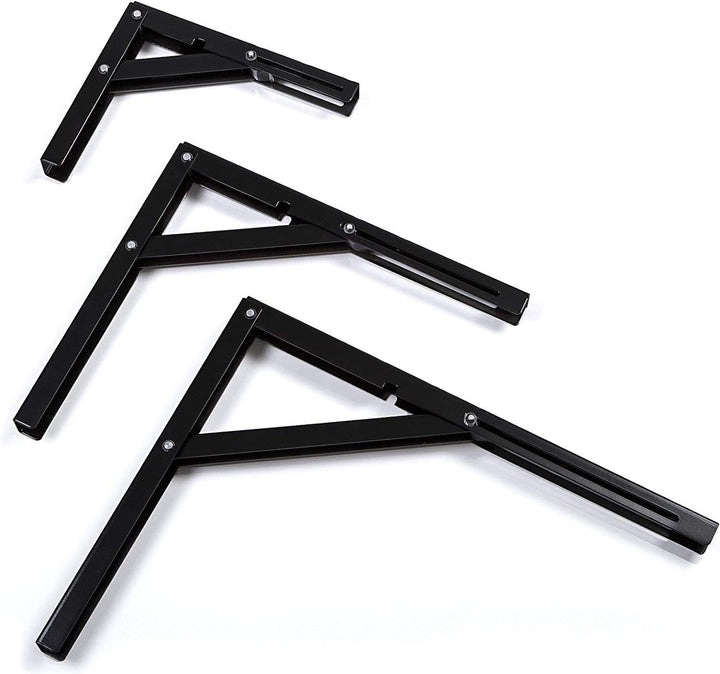 2 Stück SO-TECH® Klappkonsole Profi-Nr.1 L200 Länge: 200 mm/Höhe 160 mm schwarz Tragkraft 120 kg (pr
