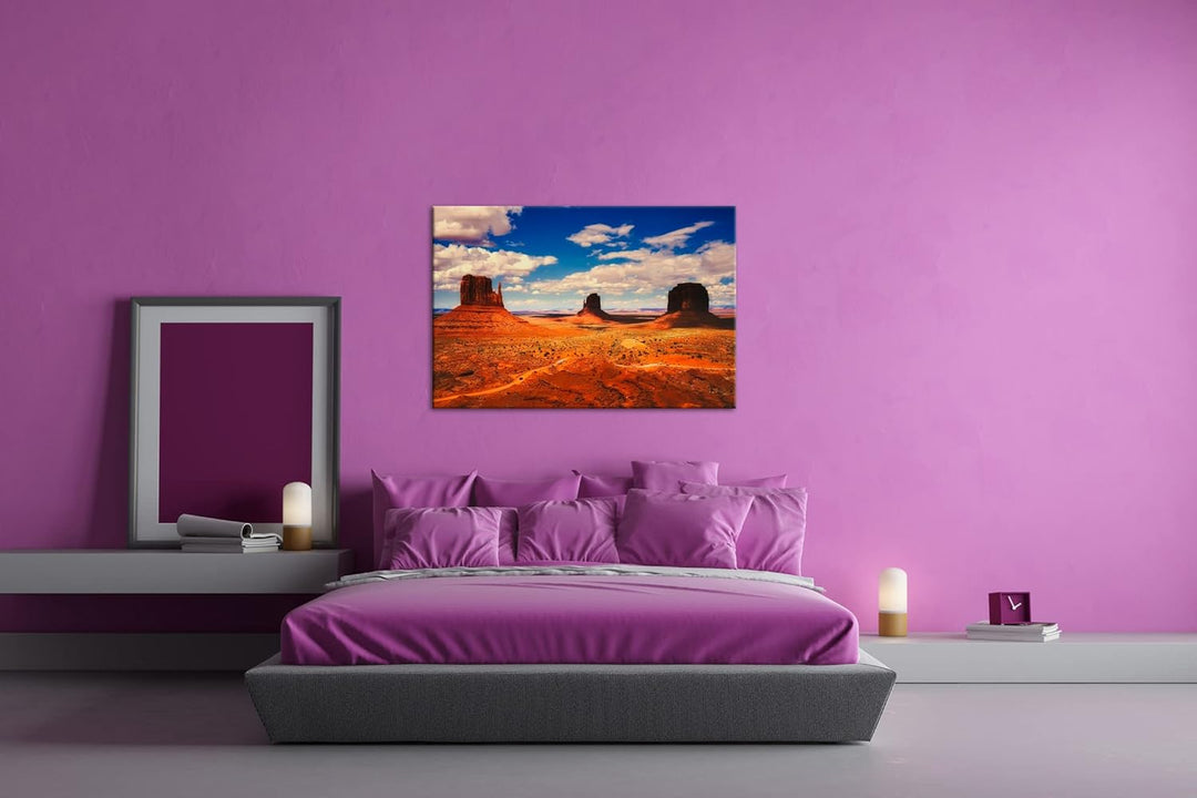deyoli Monument Valley in Arizona Format: 80x60 als Leinwandbild, Motiv fertig gerahmt auf Echtholzr