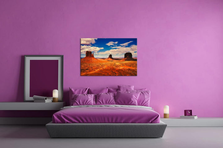 deyoli Monument Valley in Arizona Format: 80x60 als Leinwandbild, Motiv fertig gerahmt auf Echtholzr