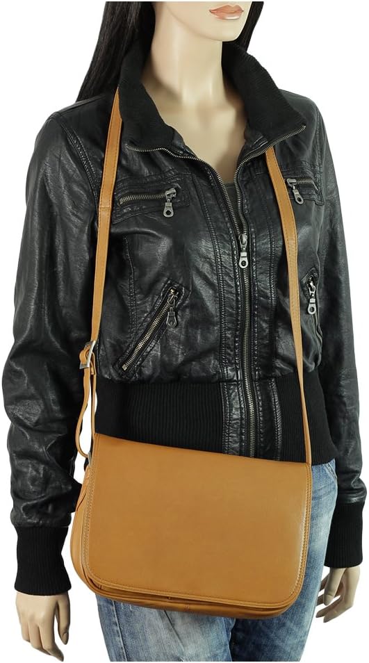 Ledershop24 Leder Damen Umhängetasche Schultertasche Festivaltasche Handtasche Tasche 28 cm vers. Fa