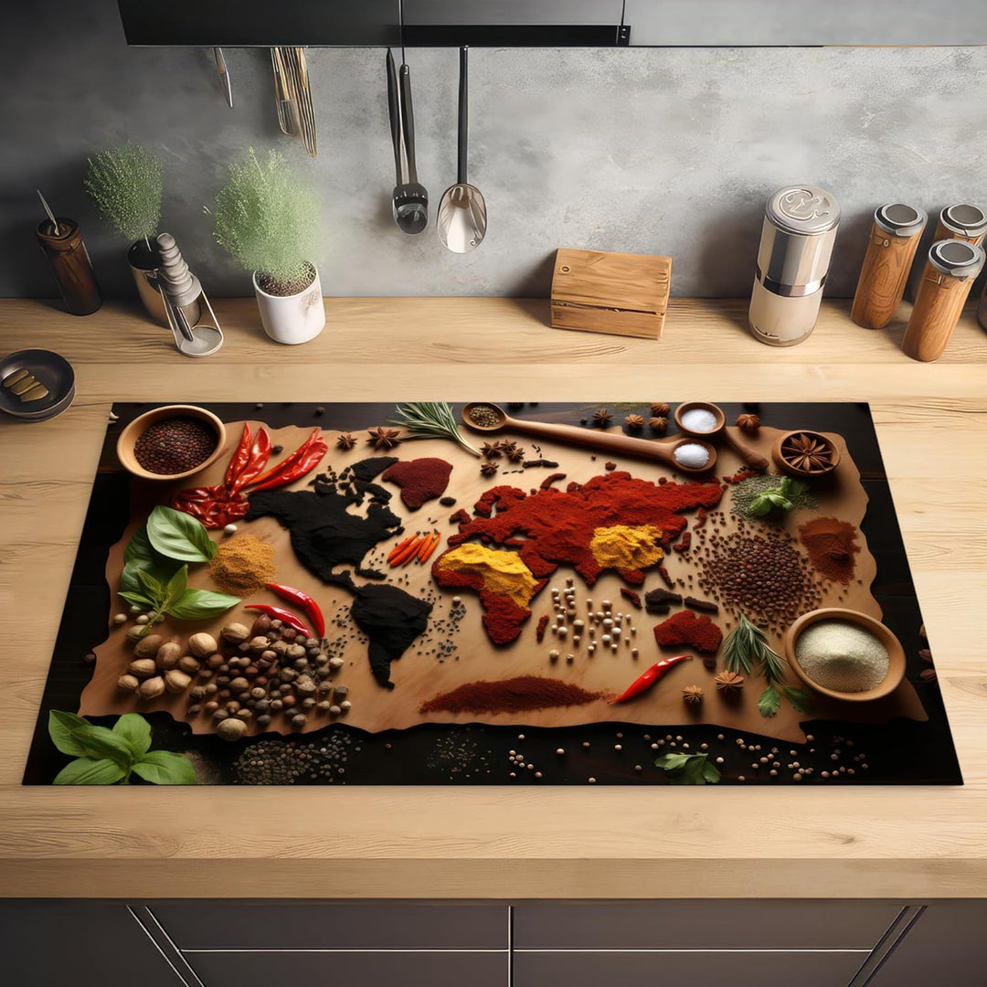 KitchenYeah© Herdabdeckplatte Einteilig Ceranfeld Abdeckplatte Küche Deko Ceranfeldabdeckung Anti Ru