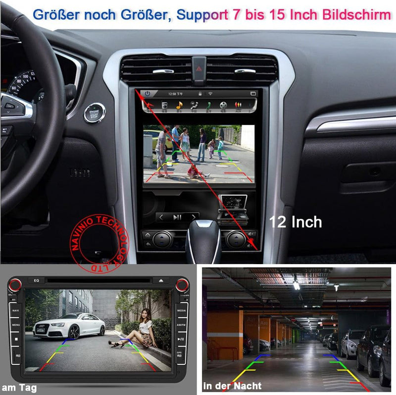 1280x720 Pixel 1000 TV Linien Transporter Bremslicht Rückfahrkamera +7" LCD Monitor Set für Mercedes