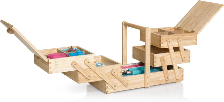 Prym 612546 Nähkasten aus hellem Holz, M