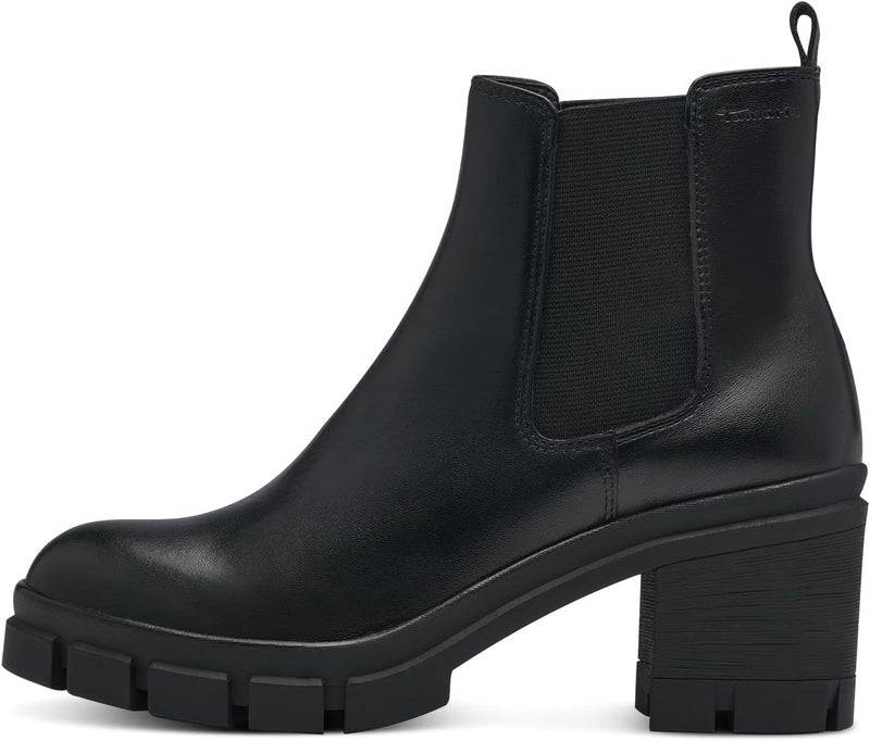 Tamaris Damen Chelsea Boots, Frauen Stiefeletten,TOUCHit-Fussbett 37 EU Schwarz Black 001, 37 EU Sch