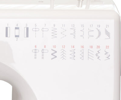 Claire NM 220/13K Freiarm Nähmaschine mit 17 Nähprogrammen, für Anfänger geeignet, LED Beleuchtung u