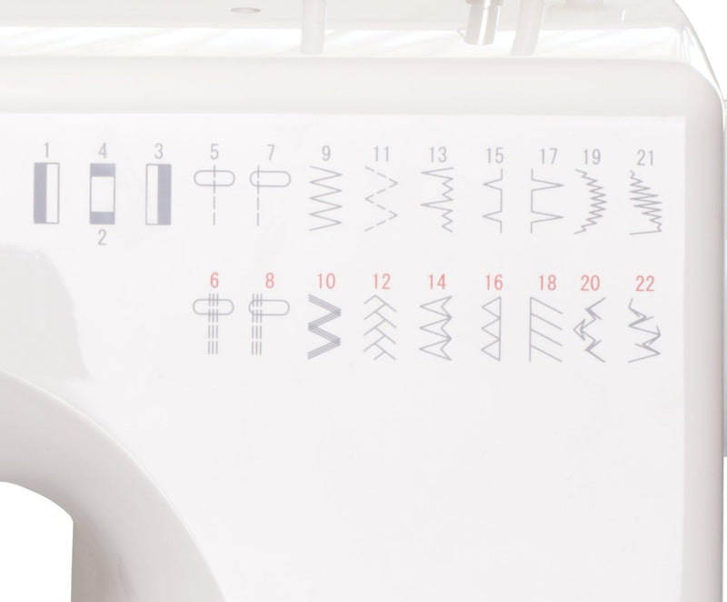 Claire NM 220/13K Freiarm Nähmaschine mit 17 Nähprogrammen, für Anfänger geeignet, LED Beleuchtung u
