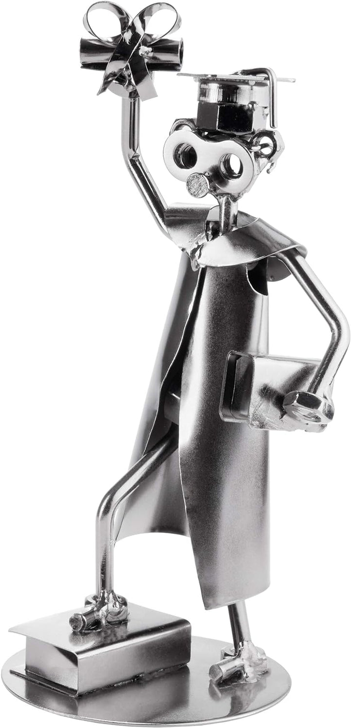 BRUBAKER Schraubenmännchen Abschluss Studium Bachelor Master - Handarbeit Eisenfigur Metallmännchen
