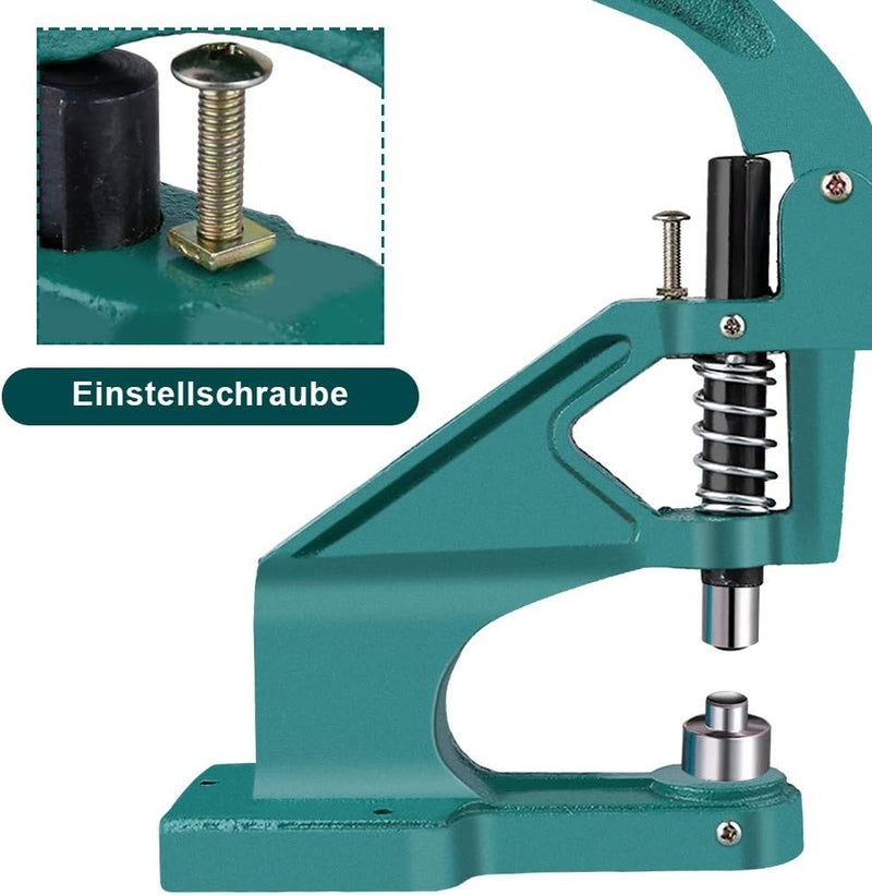 Ösenzange Set Ösenpresse Handpresse Maschine Nietenpresse Ösenmaschine Osenzange mit Oesen Druckknop