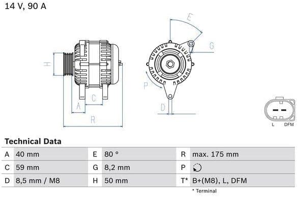 BOSCH 0986041310 Generator