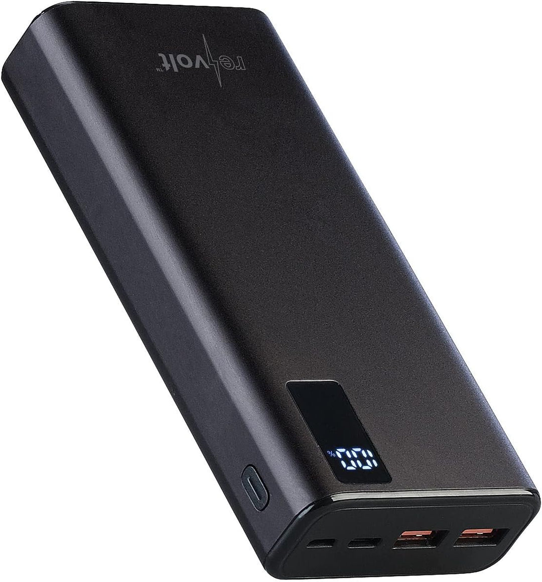 revolt Powerbank 12V: USB-Powerbank, 20.000 mAh, USB-C PD, Display, Metall, QC3.0, 3 A, 20 W (Powerb