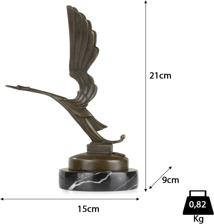 Moritz Bronzefigur Storch Höhe 21 cm 0,82 kg Skulptur Statue Antik Figuren