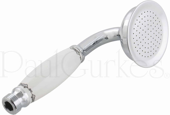 PaulGurkes Nostalgie Dusch Set mit Brause Retro Duscharmatur Mischbatterie Landhausstil Keramik Anti
