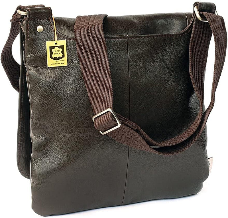 Umhängetasche Grösse M Handtasche aus Nappa-Leder mit gepolstertem Tablet-Fach, für Damen und Herren