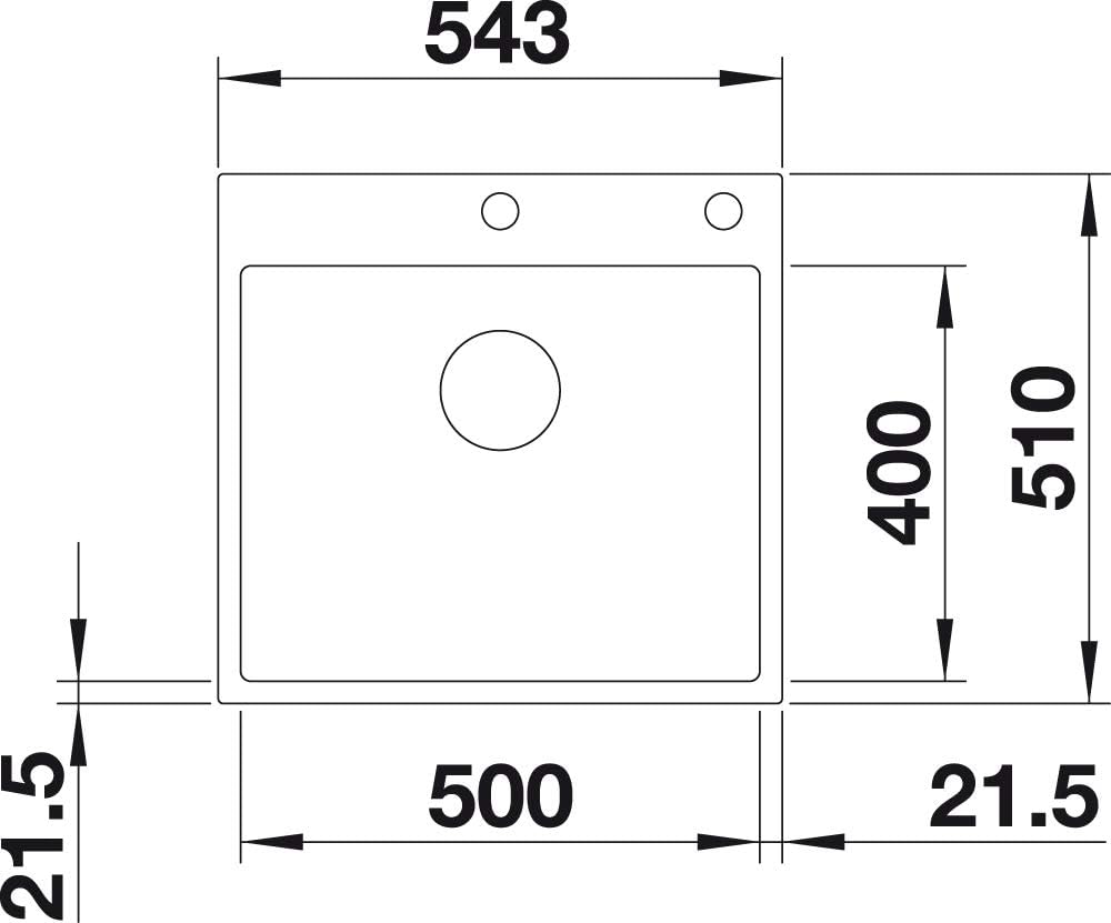 BLANCO SUBLINE 500-IF/A SteelFrame | SILGRANIT anthrazit | Einbauart: Einbau von Oben & Flächenbündi