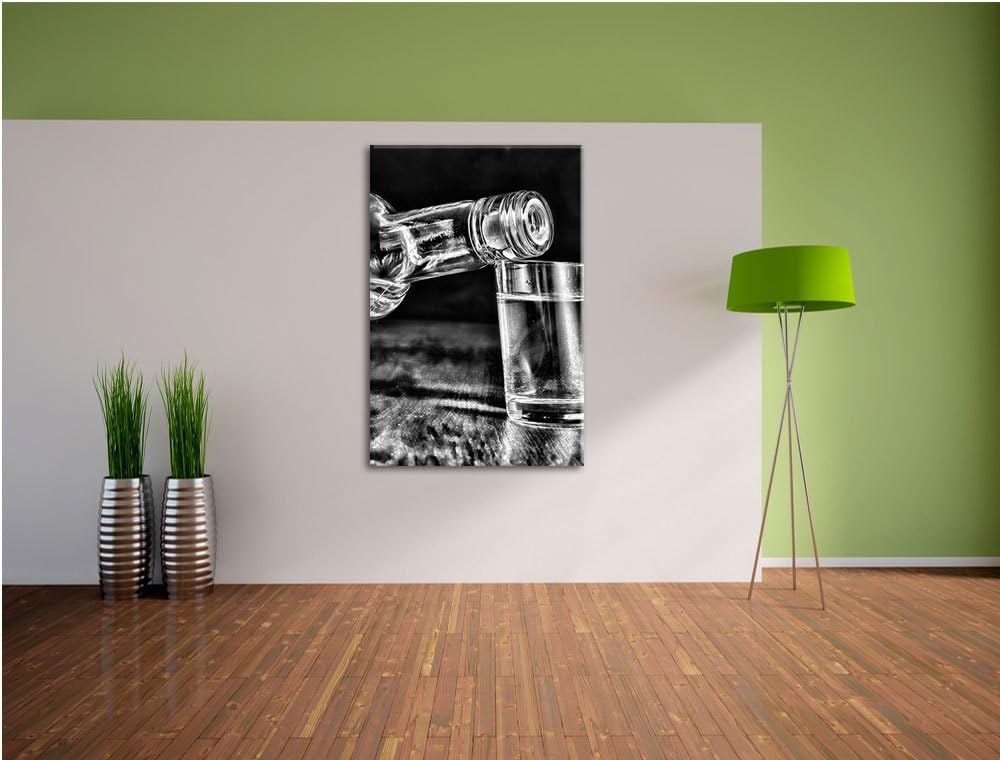 Pixxprint Vodka Whisky Party als Leinwandbild/Grösse: 100x70 / Wandbild/Kunstdruck/fertig bespannt,