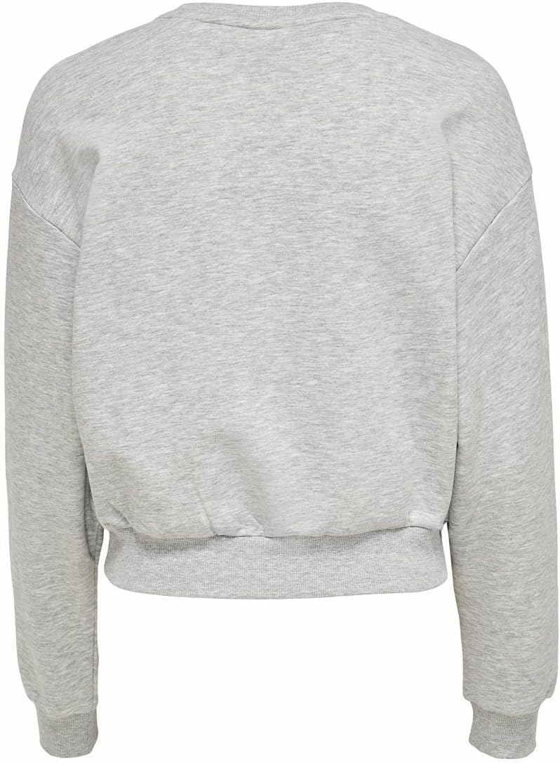 ONLY Female Sweatshirt Statement Llight Grey Melange