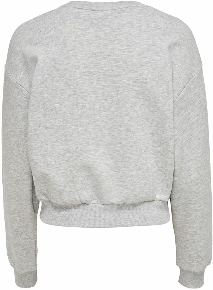 ONLY Female Sweatshirt Statement Llight Grey Melange