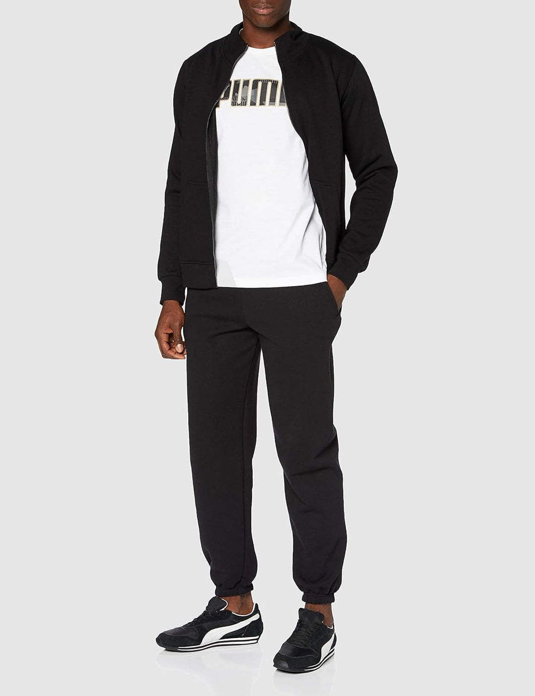 PUMA Herren Metallic Nights Graphic Tee Unterhemd L Schwarz, L Schwarz