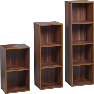 Set von 3 URBN Living Holz Bücherregal (Teak)