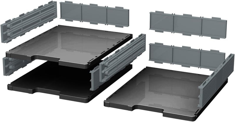 Exacompta 340714D Ablagesystem Modulodoc, Normal Fach Set Ecoblack, schwarz/mausgrau Schwarz / Mausg