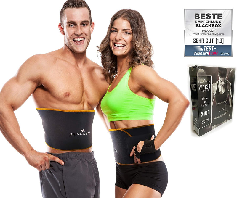 BLACKROX Trimm Your Waist Fitnessgürtel Vergleichssieger Damen & Herren,Schwitzgürtel zur Fettverbre