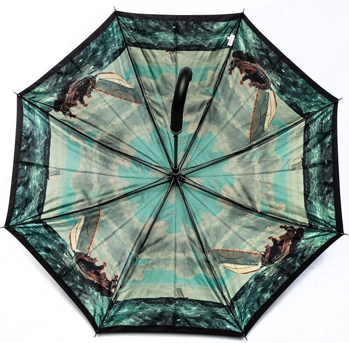 LUCKYWEATHER Regenschirm Stockschirm Damen/Herren Motiv Breezing Up Auf-Automatik Double Layer I Sto